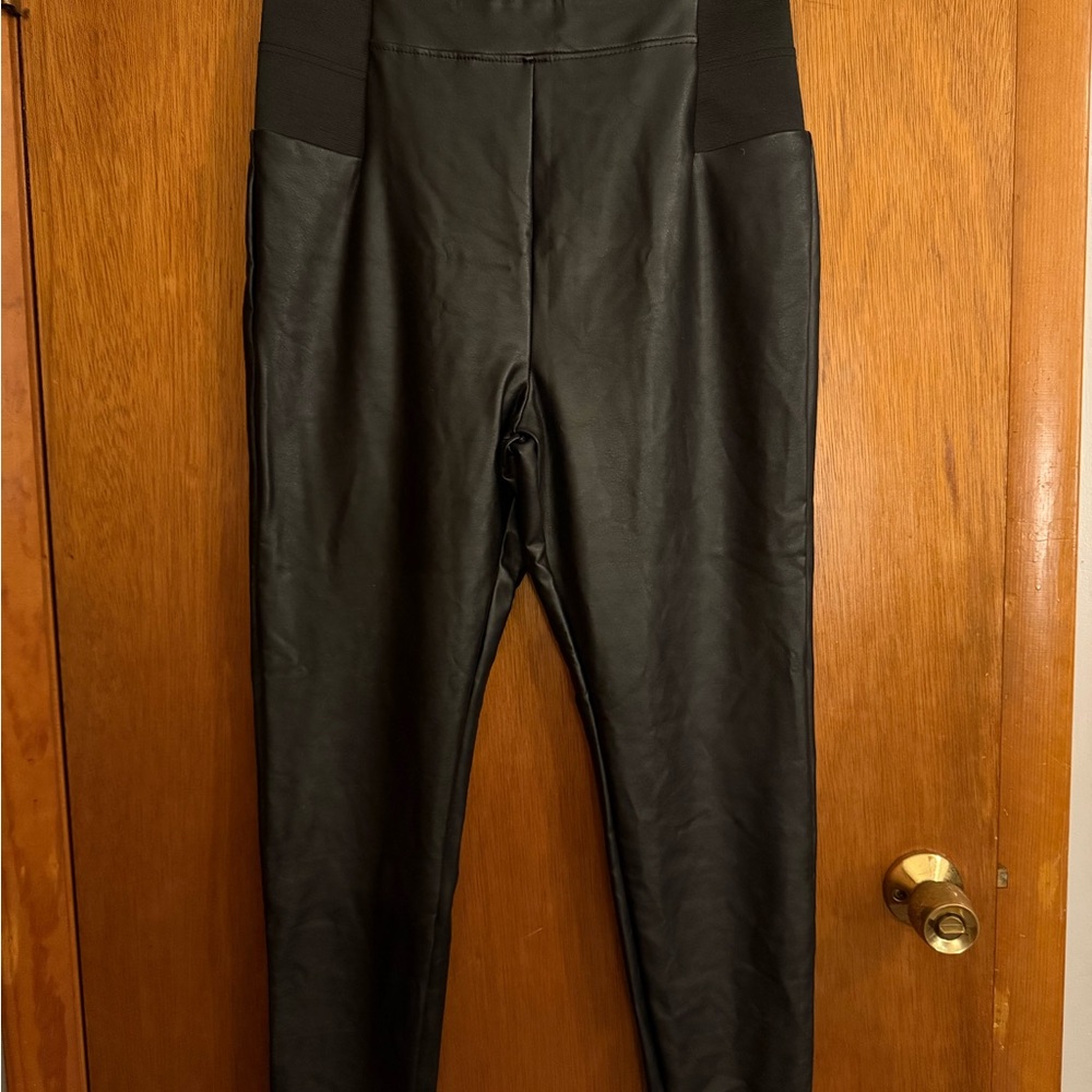 a new day Black Faux Leather Leggings